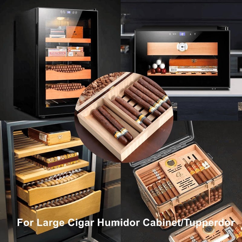 WOHO Spanish Cedar Cigar Tray with Adjustable Divider & 6 Count Sheets, Cedar Cigar Tray for Large Cigar Humidor Cabinet/Tupperdor, Cedar Wood Tray for Cigar Storage/Organization/Aging (12"X7"X1.57") - Image 4